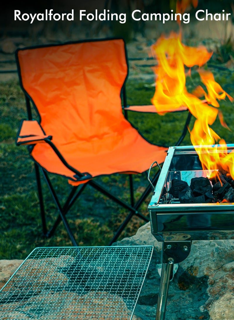 Camping Chair- RF9766| Lightweight, Portable and Foldable, Folds for Portability Steel Frame with Washable Assorted Assorted