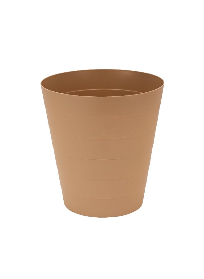 رويال فورد Royalford 11.3 L Plastic Dustbin- RF12246| Stylish and Durable Trash Can for Home, Office, Bathroom, School, Restaurant| Multi-Purpose Plastic Bin with Sturdy Construction| Brown  - Image 1