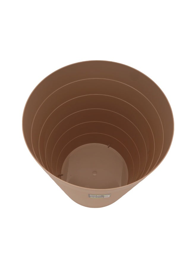 رويال فورد Royalford 11.3 L Plastic Dustbin- RF12246| Stylish and Durable Trash Can for Home, Office, Bathroom, School, Restaurant| Multi-Purpose Plastic Bin with Sturdy Construction| Brown  - Image 3