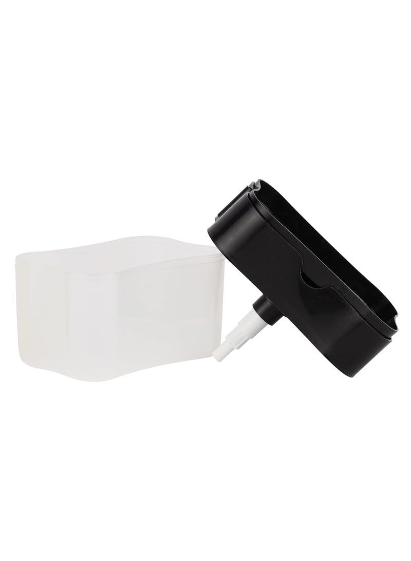 رويال فورد Royalford Soap Detergent Dispenser with Sponge Holder - RF10497, Versatile Refillable Dispenser, 2-in-1 Innovative Design with Sponge Scrubber, Effortless Dispensing and One Hand Use, Multi Color Grey & Clear  - Image 5