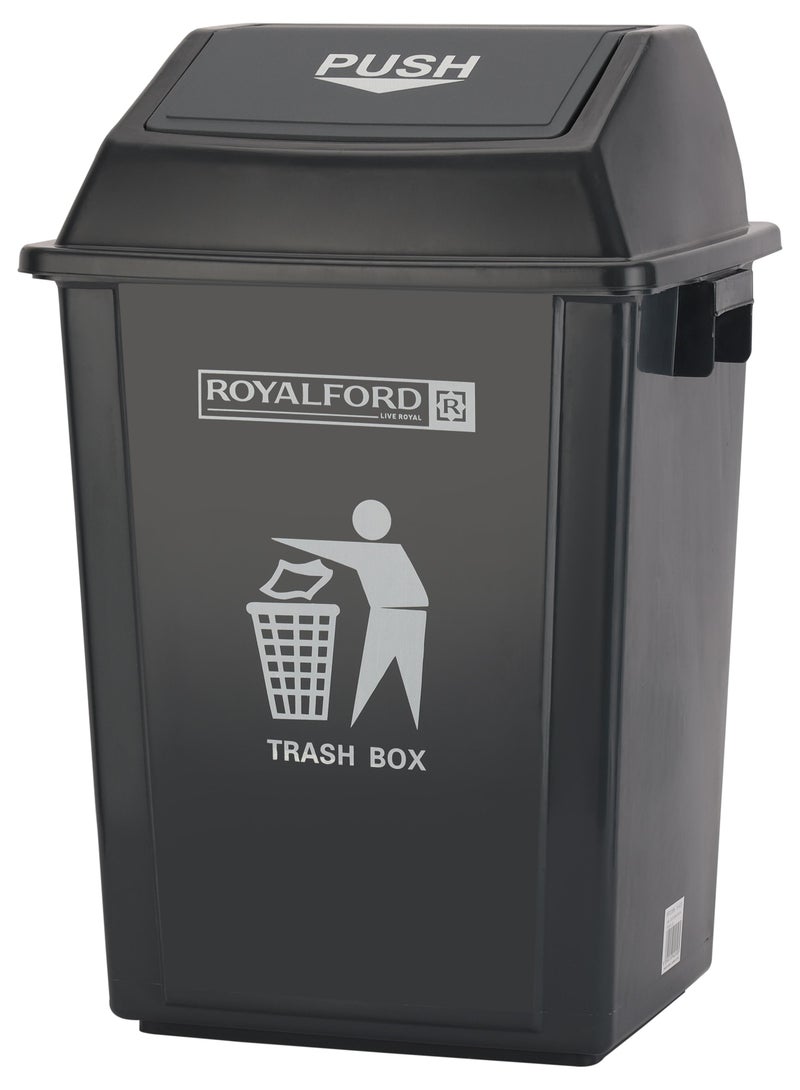 رويال فورد سلة مهملات رويال فورد 40 لتر مع غطاء قابل للفتح RF12399 سلة مهملات كبيرة مع غطاء متأرجح بلاستيك متين - Image 1