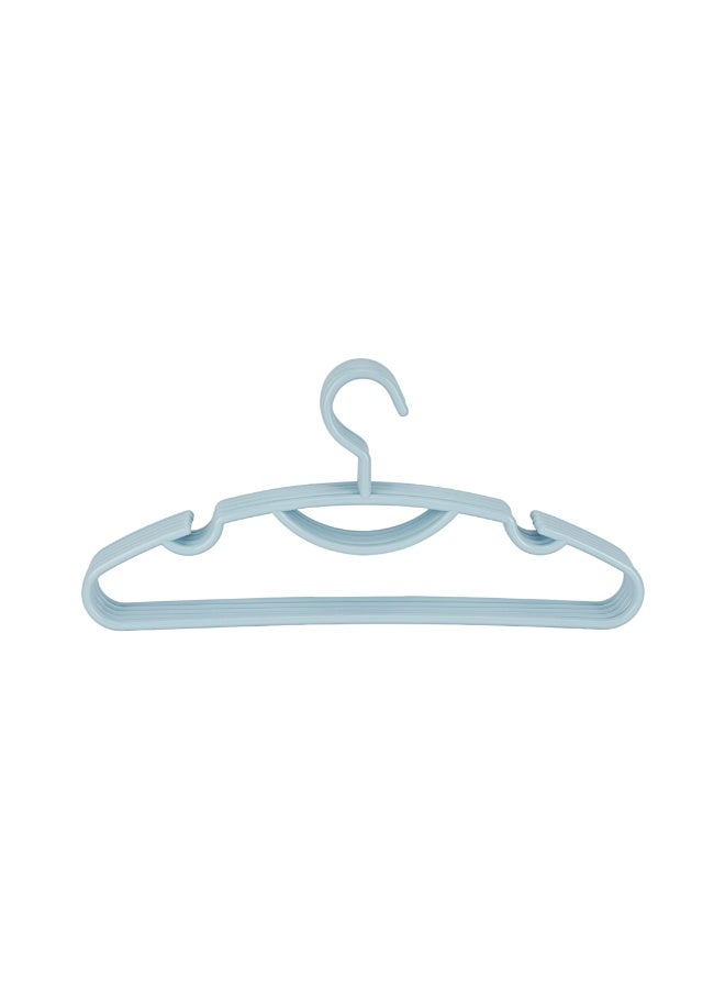 Royalford 5-Piece Cloth Hanger Set-RF12174/ Lightweight, Trendy and Anti-Skid Plastic Hangers Perfect for All Kinds of Dresses/ Heavy Duty, Suitable for Wardrobe for Hanging Clothes, Strappy Cloth, T-Shirt, Shirts, Dress/ Blue Blue - Image 1