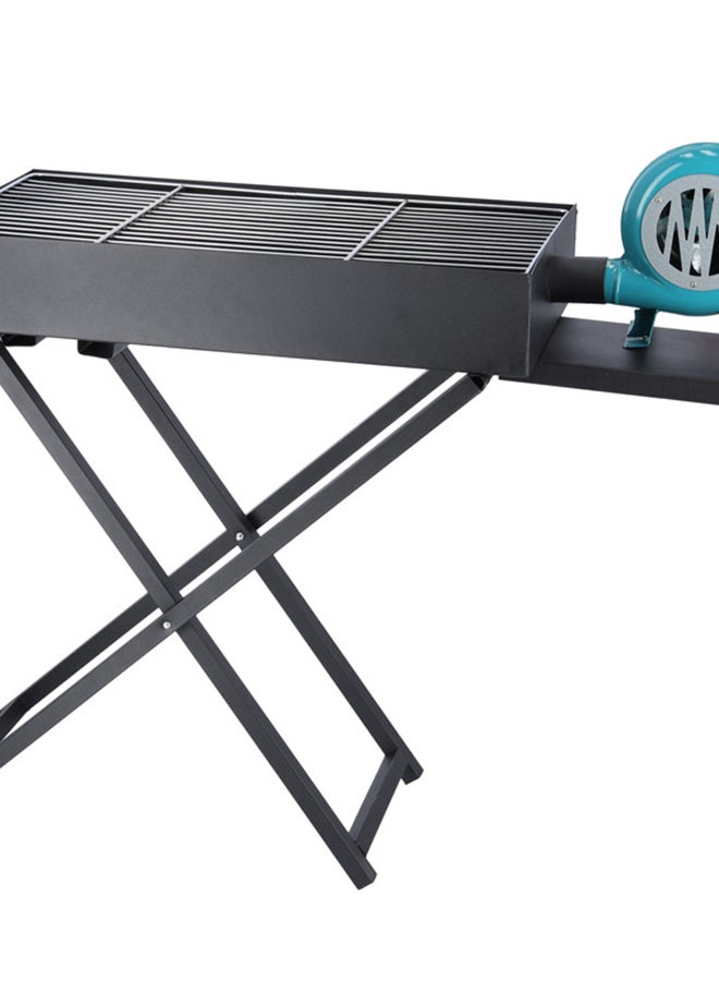Royalford Barbecue Grill Stand with Blower, RF10354 - Foldable Barbecue Charcoal Grill, Folding Tabletop Kabab Smoker Grill for Outdoor Camping, Durable Iron 30x80cm - Image 3