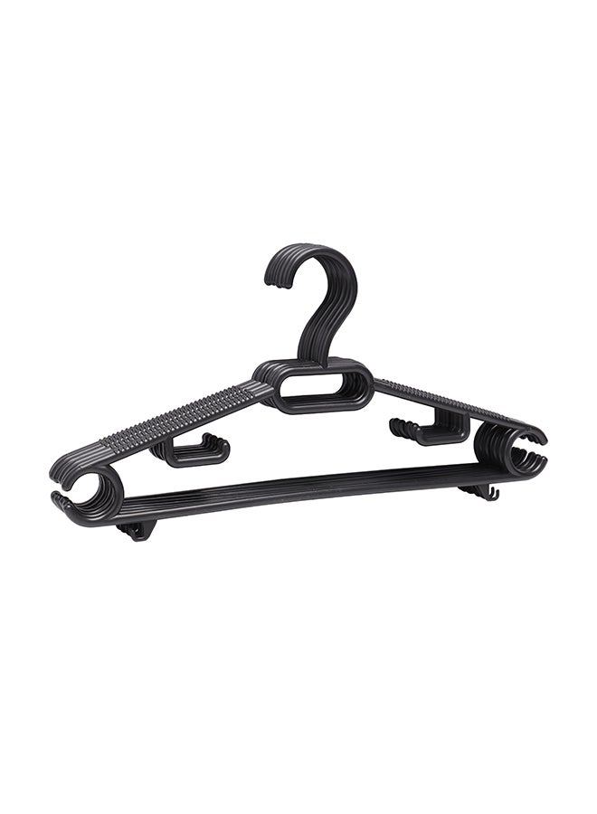 Royalford 6Pcs Trendy Clothes Hanger 39.5X18 Cm Anti-Skid Design Premium Quality Plastic Assorted - Image 1