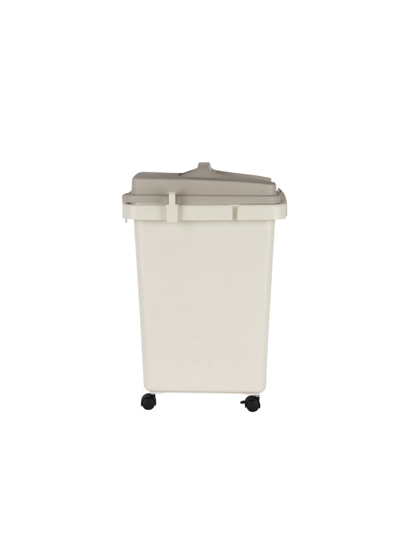 رويال فورد سلال نفايات 30 لتر فرز RF12250 بلاستيك قوي مع مقابض مريحة غطاء يفتح بالضغط عجلات دوارة 360° مع فرامل ومشابك متشابكة - Image 2