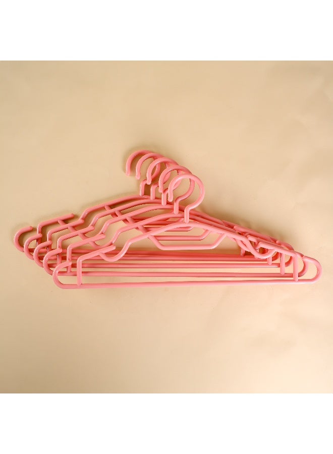 Royalford Royalford 5-Piece Cloth Hanger Set-RF12173/ Lightweight, Trendy and Anti-Skid Plastic Hangers Perfect for All Kinds of Dresses/ Heavy Duty, Suitable for Wardrobe for Hanging Clothes, Strappy Cloth, T-Shirt, Shirts, Dress/ Pink Pink - Image 4