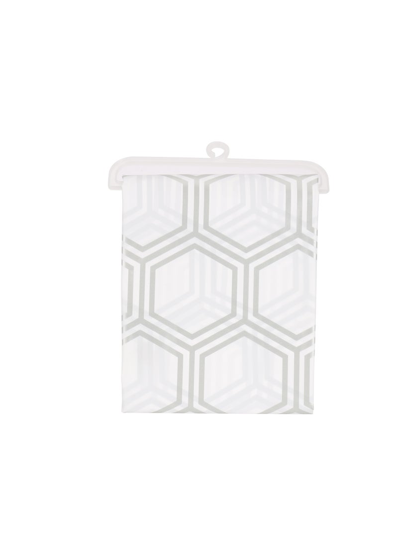 رويال فورد Royalford PEVA Shower Curtain RF12450 PVC Material, Odorless and Chlorine-Free Machine Washable Cloth for Bathroom, Bathtub, Spa, Door Water-Proof, Stain Resistant and Durable White  - Image 2