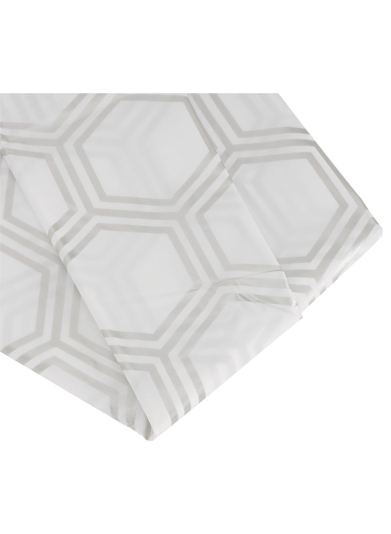 رويال فورد Royalford PEVA Shower Curtain RF12450 PVC Material, Odorless and Chlorine-Free Machine Washable Cloth for Bathroom, Bathtub, Spa, Door Water-Proof, Stain Resistant and Durable White  - Image 3