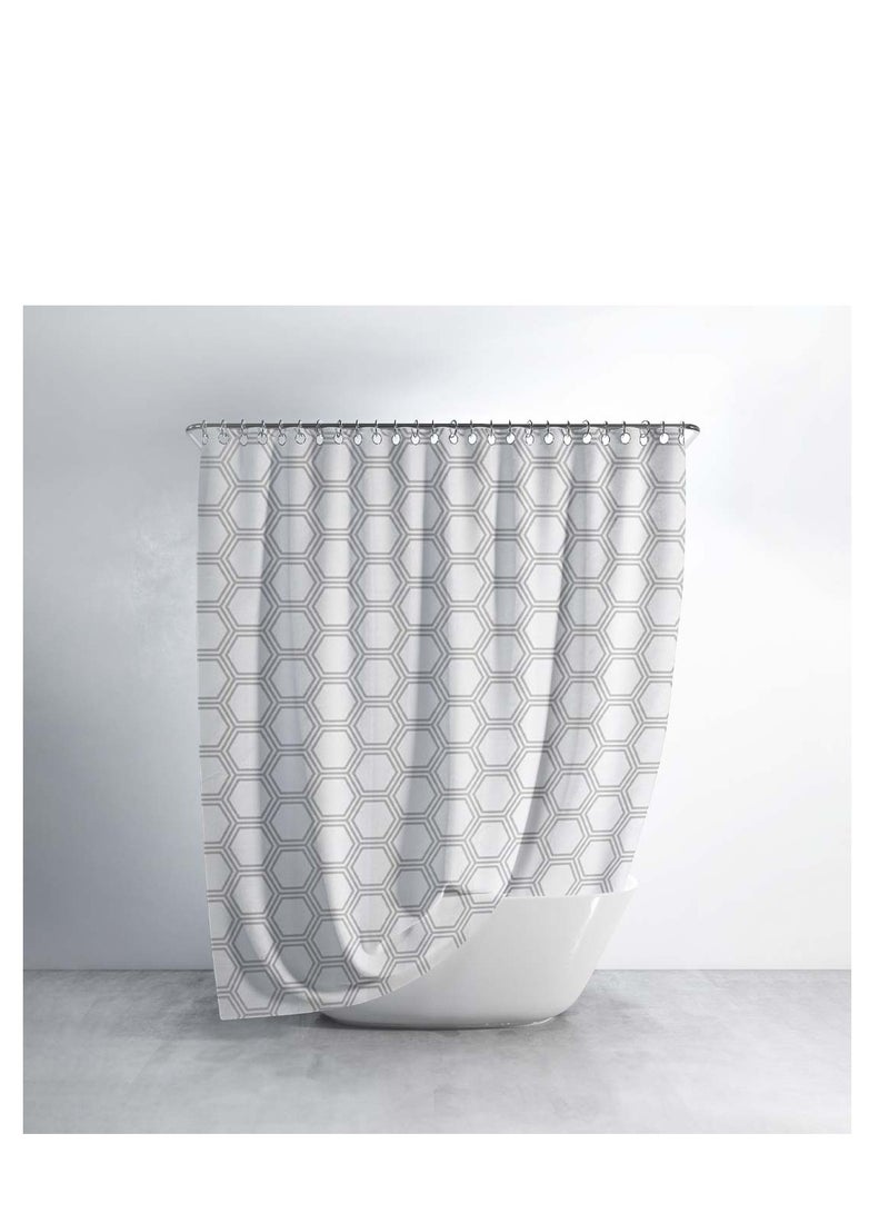 رويال فورد Royalford PEVA Shower Curtain RF12450 PVC Material, Odorless and Chlorine-Free Machine Washable Cloth for Bathroom, Bathtub, Spa, Door Water-Proof, Stain Resistant and Durable White  - Image 5