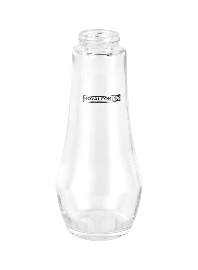 Royalford 230ml Glass Oil Spray Bottle RF12417 for Air Fryer & Cooking Pump Dispenser 100% transparent Glass Wide Neck easy refilling Leak-proof PP Lid with large area press button and Silicone tube Transparent  - Image 2