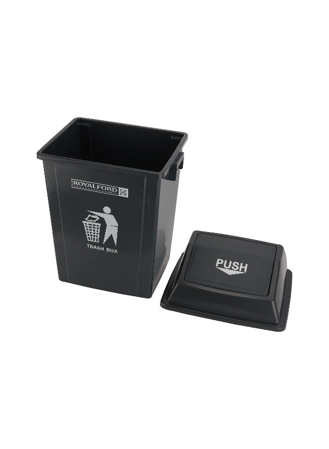 Royalford Royalford 60L Dustbin- RF12400| Pedal Bin for Waste Disposal, Trash Can for Trash Can for Hospitals, Restaurants, Societies, Parks, Malls, Etc.| Premium Quality Plastic Bin and Push Lid| Black  - Image 3