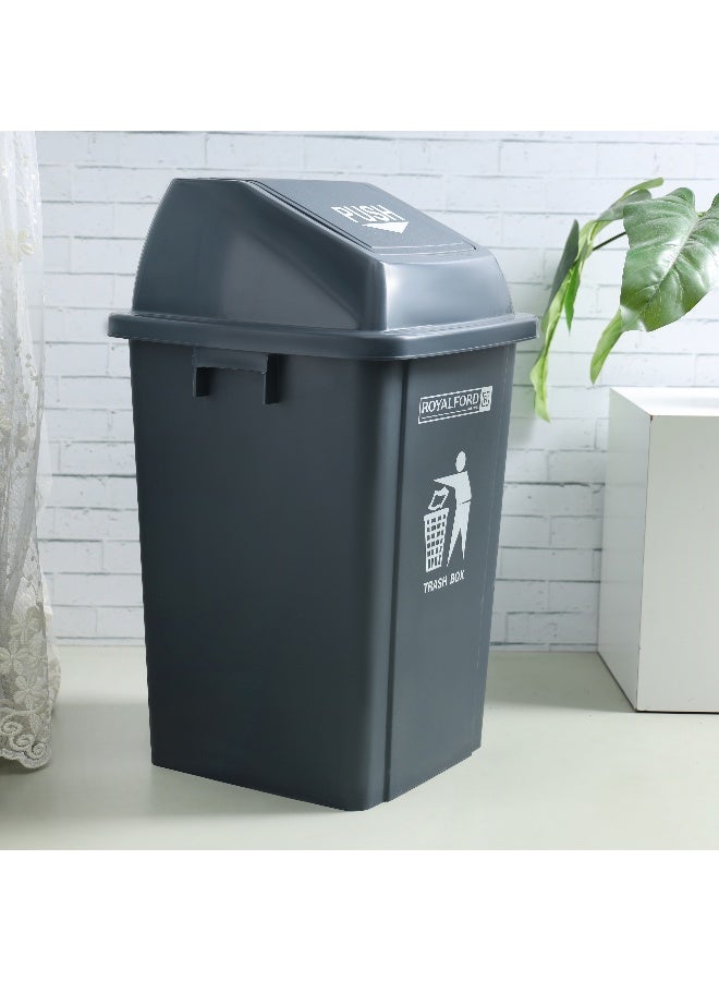 Royalford Royalford 60L Dustbin- RF12400| Pedal Bin for Waste Disposal, Trash Can for Trash Can for Hospitals, Restaurants, Societies, Parks, Malls, Etc.| Premium Quality Plastic Bin and Push Lid| Black  - Image 4