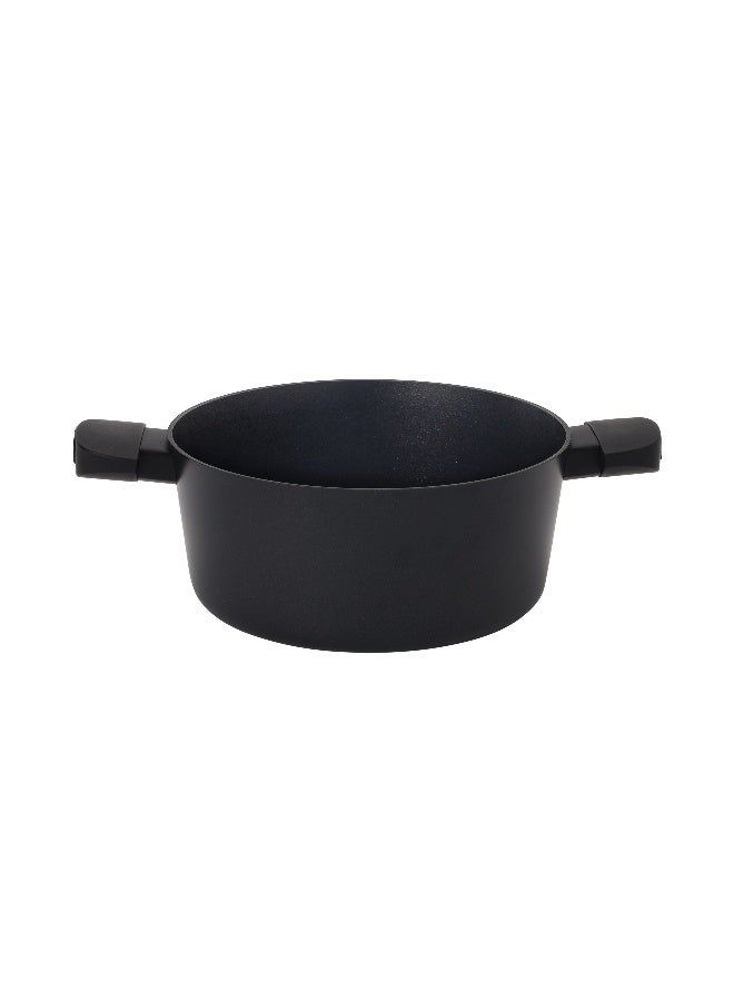 رويال فورد Royalford 24 cm Premium Diamond Series Aluminum Casserole- RF12632/ with Swiss Made PFLOUN Nonstick, 5 Layer Construction/ Heat Resistant Bakelite Handles and Knobs, Tempered Glass Lid, Eco-Friendly/ Perfect for Stews, Soups, Curries, Pastas, etc.  - Image 3
