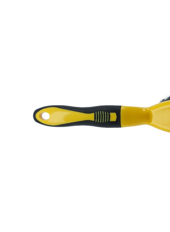 رويال فورد Royalford Dustpan with Brush-RF11193| Dustpan with Brush with Durable Stiff Bristles and Comfortable Grip| Multi-Purpose Cleaning Tool Perfect for Home, Kitchen, Office Use| Highly Durable, Light-Weight and Elegant Design| Black and Yellow  - Image 2