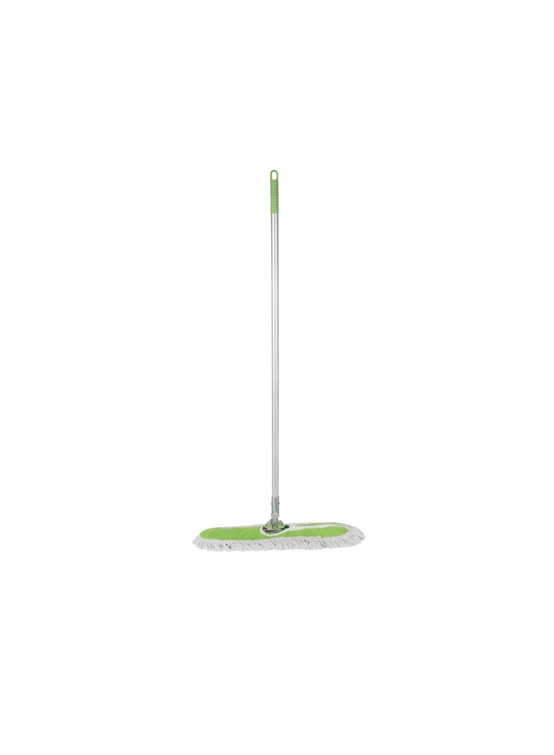 رويال فورد Royalford Airport Mop RF4013GR Aluminum Handle Heavy-Duty Mop Microfiber Floor Cleaner Commercial-Grade XL Floor Coverage & Reusable Pad Ultra-Wide Mop Head Microfiber Pad Microfiber Multicolor  - Image 1