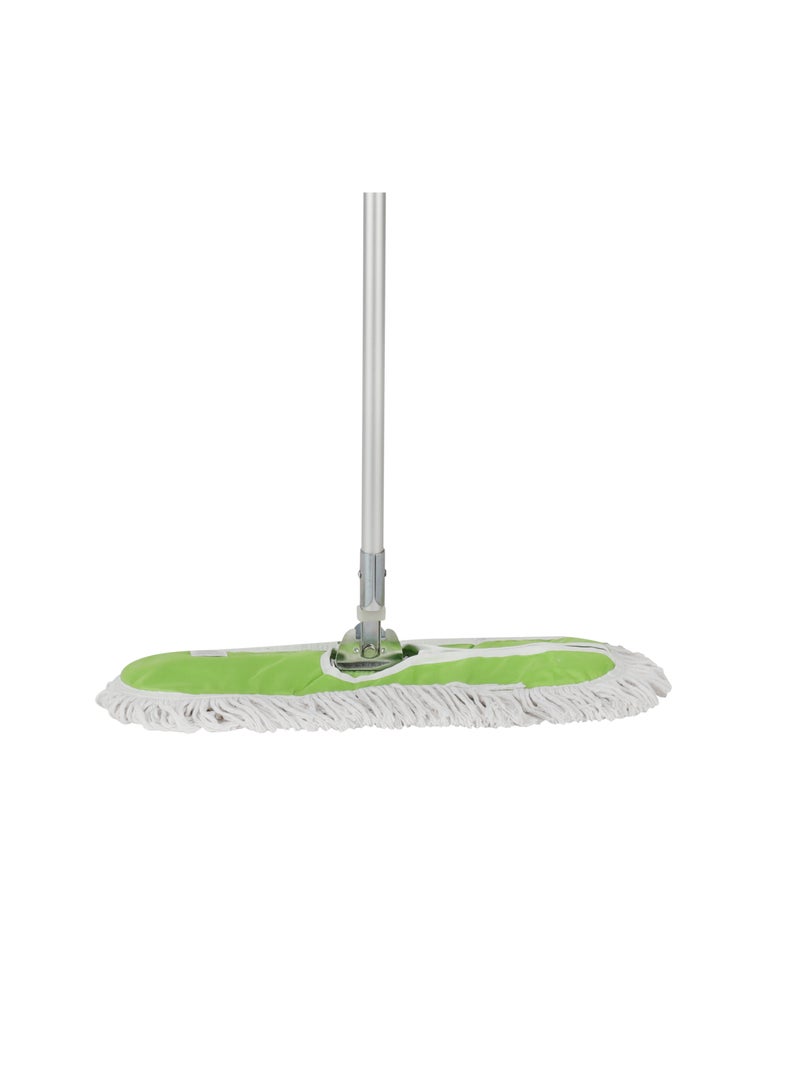 رويال فورد Royalford Airport Mop RF4013GR Aluminum Handle Heavy-Duty Mop Microfiber Floor Cleaner Commercial-Grade XL Floor Coverage & Reusable Pad Ultra-Wide Mop Head Microfiber Pad Microfiber Multicolor  - Image 2