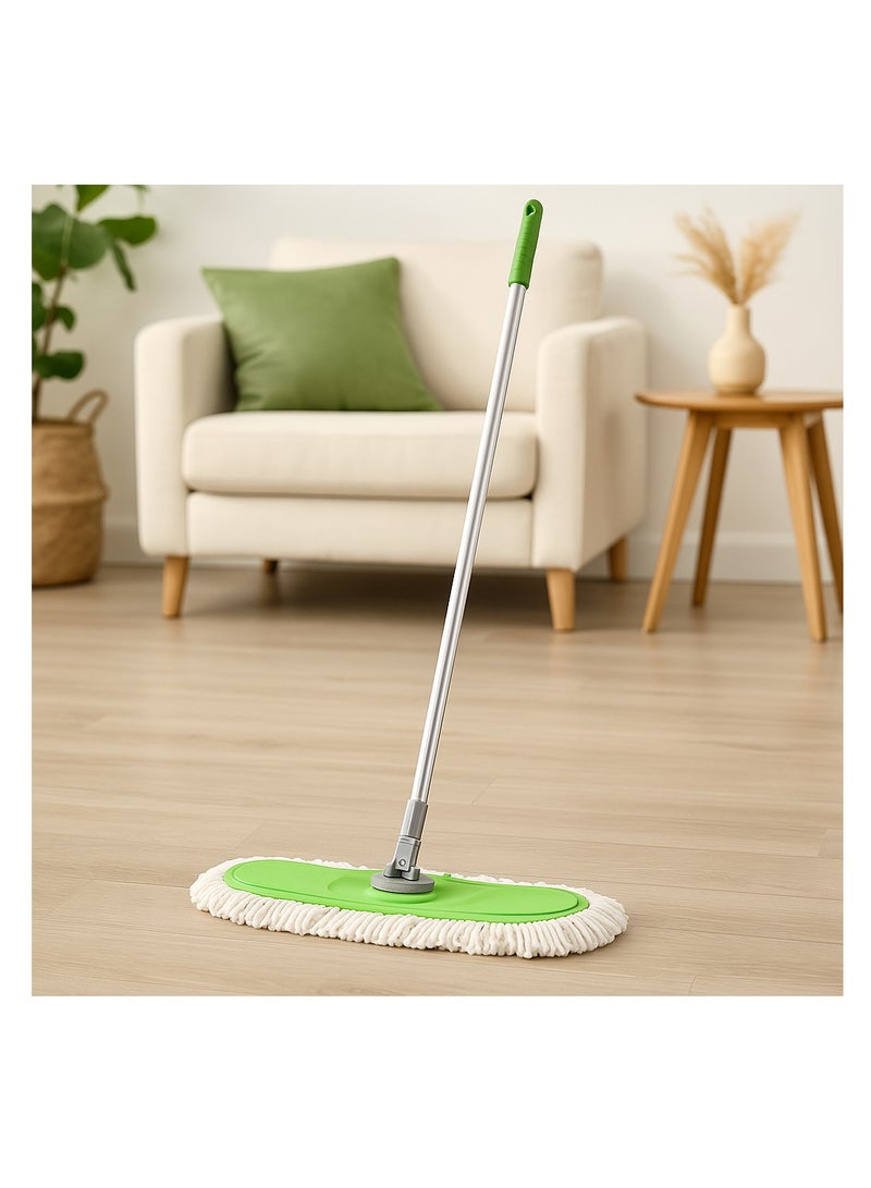 رويال فورد Royalford Airport Mop RF4013GR Aluminum Handle Heavy-Duty Mop Microfiber Floor Cleaner Commercial-Grade XL Floor Coverage & Reusable Pad Ultra-Wide Mop Head Microfiber Pad Microfiber Multicolor  - Image 3