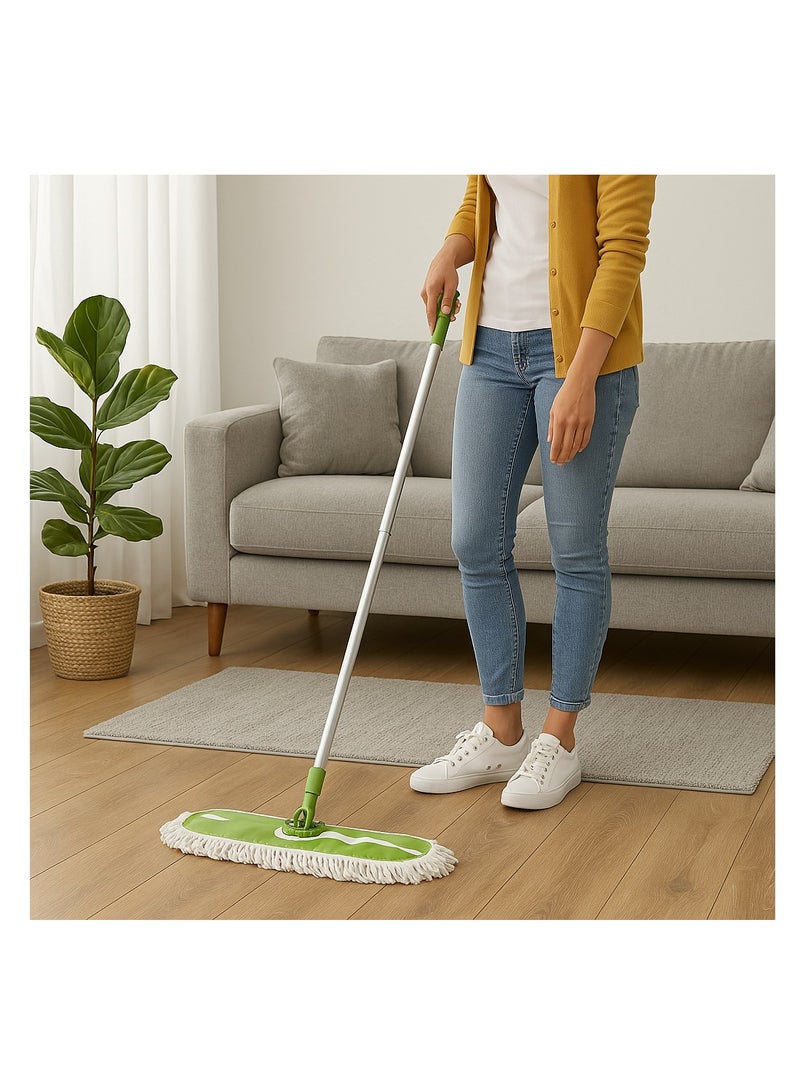 رويال فورد Royalford Airport Mop RF4013GR Aluminum Handle Heavy-Duty Mop Microfiber Floor Cleaner Commercial-Grade XL Floor Coverage & Reusable Pad Ultra-Wide Mop Head Microfiber Pad Microfiber Multicolor  - Image 5
