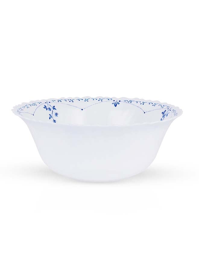 رويال فورد Royalford 4.5" Opalware Soup Bowl RF12221 White Bowl with Elegant Floral Print Non-Toxic and Hygienic, Food-Grade Material Dishwasher and Microwave Safe Multicolor 4.5inch - Image 1