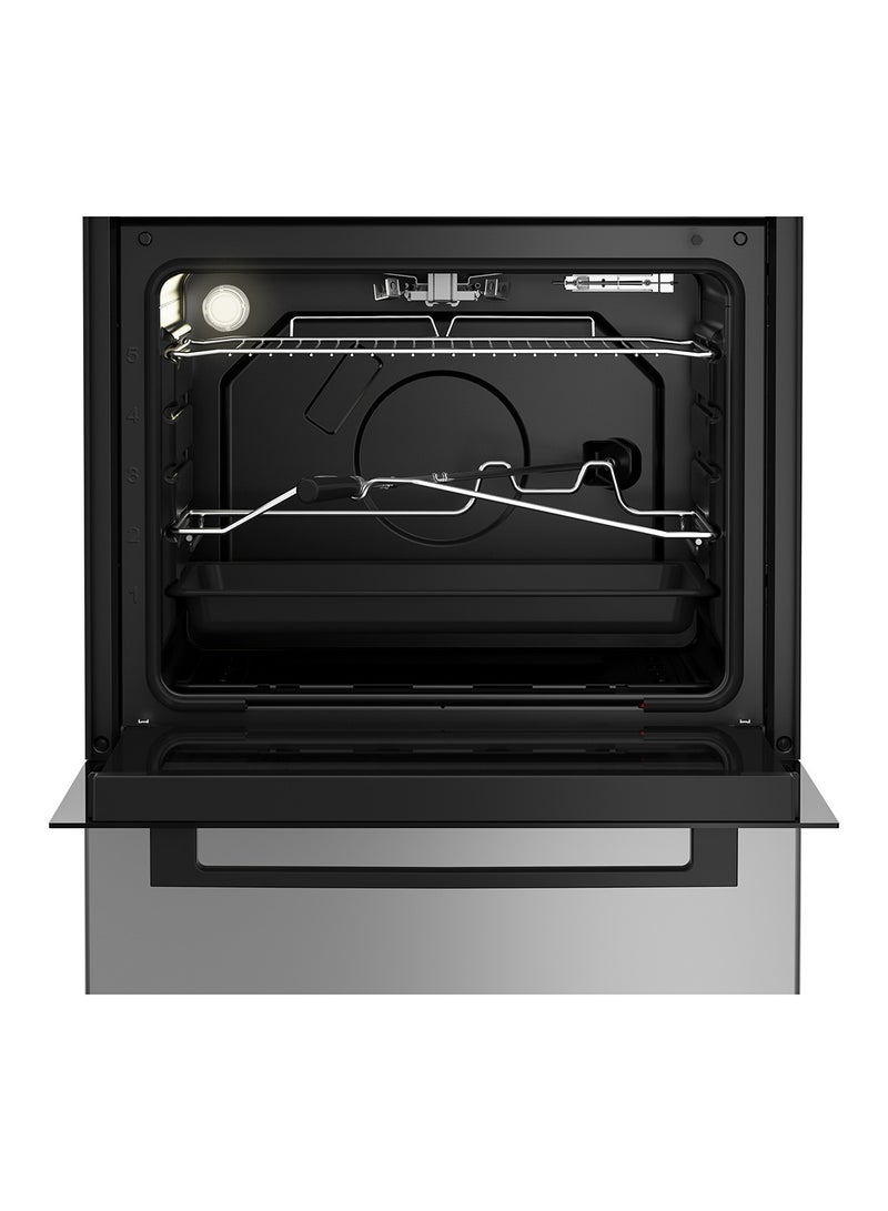 Beko - 60x60cm Freestanding Gas Cooker, 4 Burner, Highly  Efficient, Full Safety with Enamel Pan Support FSGT62111DSL Silver - Image 1