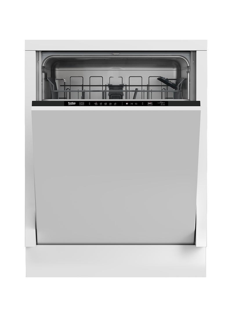 Beko 60cm Builtin Fully Integrated Dishwasher with 13 Place settings, 5 Programme, 2 Racks, A++ Energy Rating, Quiet Operation (48 dBA) BDIN153E3 Silver  - Image 1
