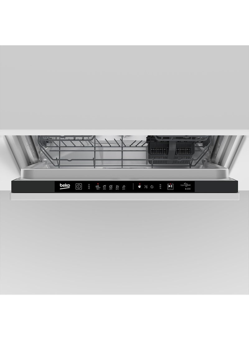 Beko 60cm Builtin Fully Integrated Dishwasher with 13 Place settings, 5 Programme, 2 Racks, A++ Energy Rating, Quiet Operation (48 dBA) BDIN153E3 Silver  - Image 3