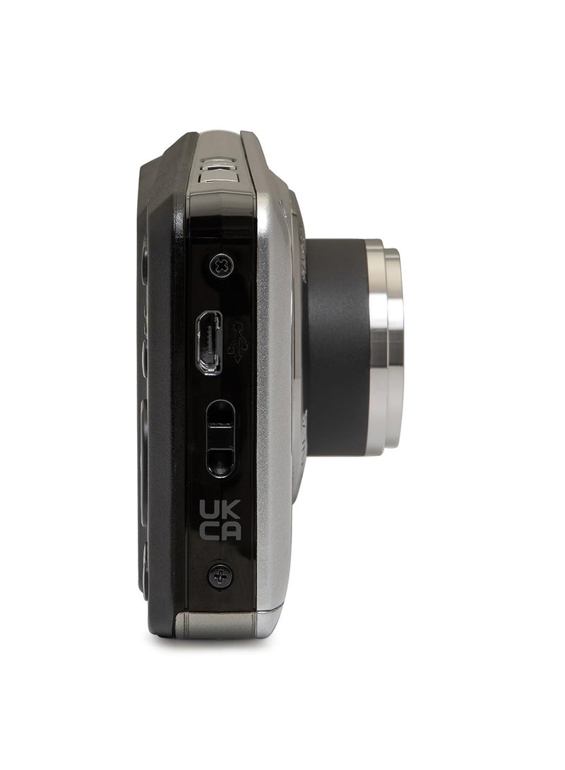 Kodak - PIXPRO FZ55-GRY 16MP CMOS Sensor Digital Camera 5X Optical Zoom 28mm Wide Angle 1080P Full HD Video 2.7" LCD Vlogging Camera - Image 1