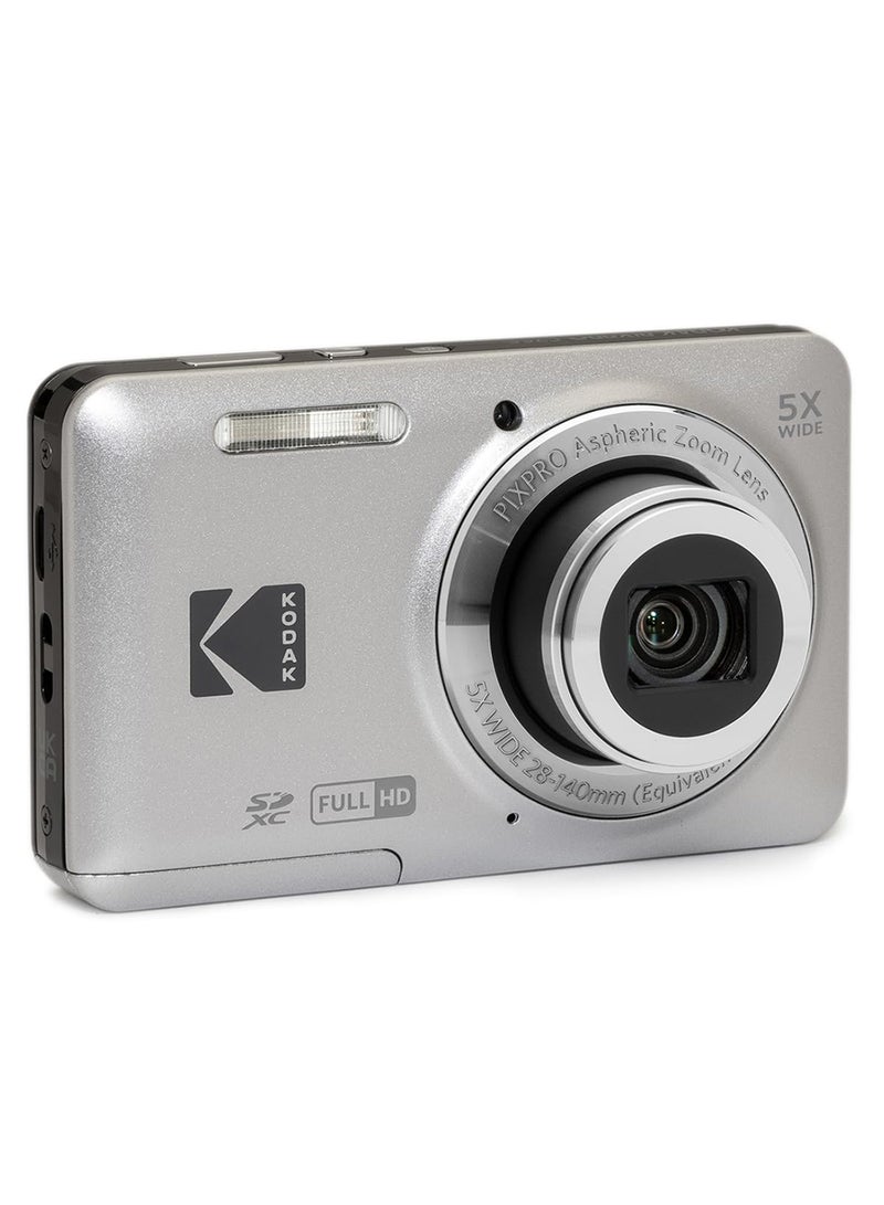 Kodak PIXPRO FZ55-GRY 16MP CMOS Sensor Digital Camera 5X Optical Zoom 28mm Wide Angle 1080P Full HD Video 2.7" LCD Vlogging Camera - Image 5