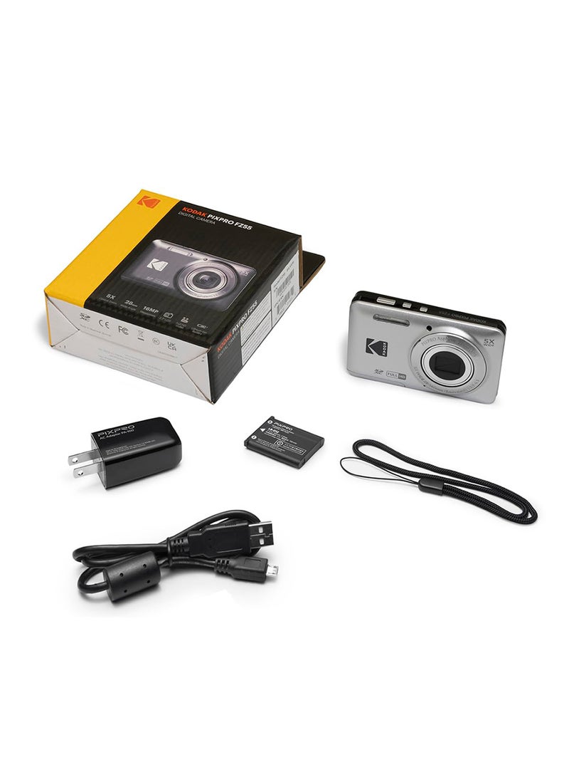 Kodak PIXPRO FZ55-GRY 16MP CMOS Sensor Digital Camera 5X Optical Zoom 28mm Wide Angle 1080P Full HD Video 2.7" LCD Vlogging Camera - Image 4