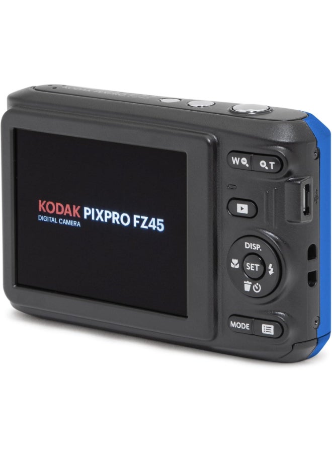 Kodak - PIXPRO Friendly Zoom FZ45-BL 16MP Digital Camera with 4X Optical Zoom 27mm Wide Angle and 2.7" LCD Screen (Blue) - Image 1