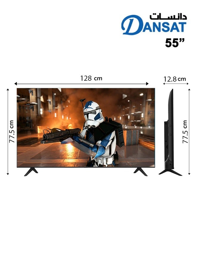 دانسات تلفزيون 55 بوصة - QLED - 4K Ultra HD Smart WebOS - مضاد للكسر - زجاج مزدوج - جهاز استقبال مدمج - أسود - DTQ55UWS DTQ55UWS أسود DTQ55UWS - Image 2