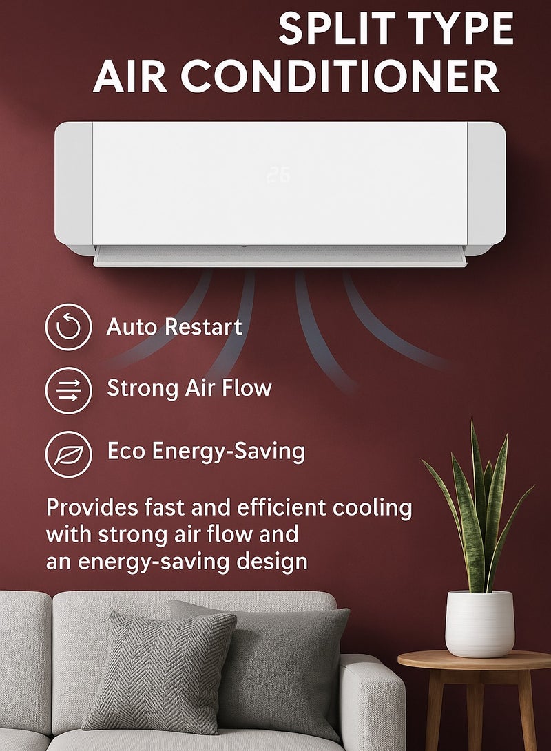 جيباس 2.5 Ton Split Type Air Conditioner| 30,000 BTU Cooling Capacity | LED Display, Energy Saving, Auto Restart, Elegant Design| GACS3025CUE 3500 W GACS3025CUE white  - Image 3
