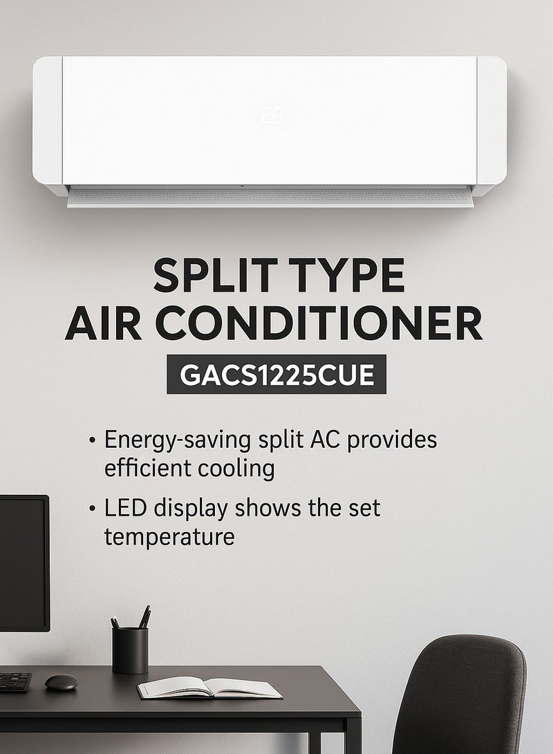جيباس 1.0 Ton Split Type Air Conditioner 12000 BTU| LED Display, Auto Restart, Strong Airflow, Energy-Saving, Elegant Design| GACS1225CUE 1650 W GACS2425CUE white  - Image 2