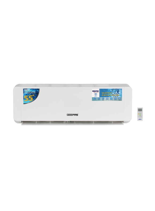 GEEPAS 1 Ton Smart Split Air Conditioner | 12000 BTU Wi-Fi Enabled | LED Display Fast Cooling 4D Air Flow |Self-Cleaning, R410A Refrigerant, Golden Fin Technology | 5-Year Compressor Warranty 1650 W GACS1225CUE White - Image 1
