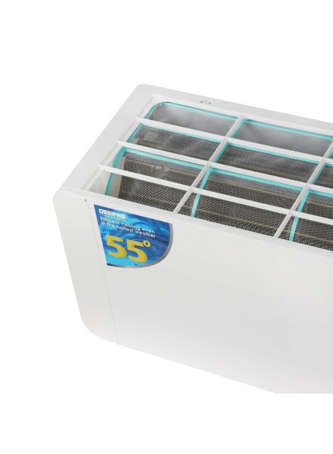 GEEPAS 1 Ton Smart Split Air Conditioner | 12000 BTU Wi-Fi Enabled | LED Display Fast Cooling 4D Air Flow |Self-Cleaning, R410A Refrigerant, Golden Fin Technology | 5-Year Compressor Warranty 1650 W GACS1225CUE White - Image 5