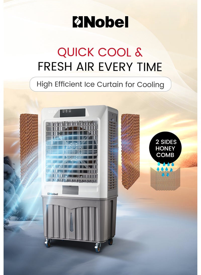 نوبل "Nobel Industrial Axial Flow Fan – 145L Water Storage, 15000m³/h Air Flow, 800W, Remote Control, 65dB Low Noise - NAC1700 " 145 L 800 W NAC1700 WHITE  - Image 4