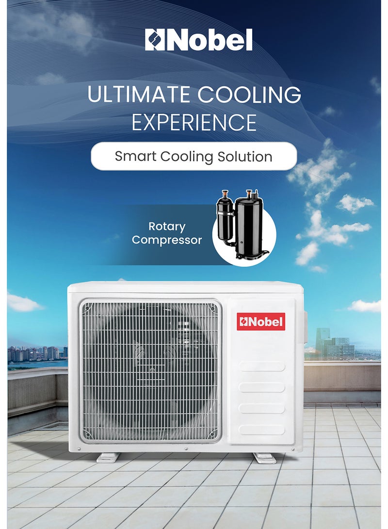 Nobel "NOBEL 18,000 BTU Cooling Only Air Conditioner – Rotary Compressor, R410A Refrigerant, Gold Fin, Auto Restart, Energy Efficient - NSAC18TN " 2500 W NSAC18TN White  - Image 4