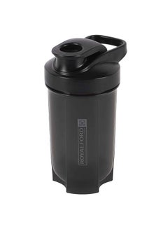 Royalford 500ml Protein Shaker Bottle - RF12358, Plastic with stainless steel blending ball for lump-free shakes, leak-proof, portable, and suitable for indoor or outdoor use Assorted
