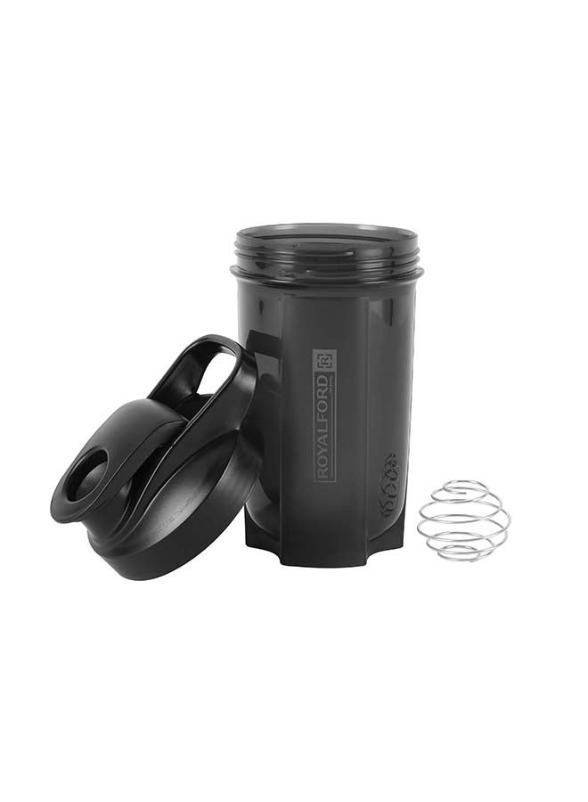 Royalford - Royalford 500ml Protein Shaker Bottle - RF12358, Plastic with stainless steel blending ball for lump-free shakes, leak-proof, portable, and suitable for indoor or outdoor use Assorted - Image 1