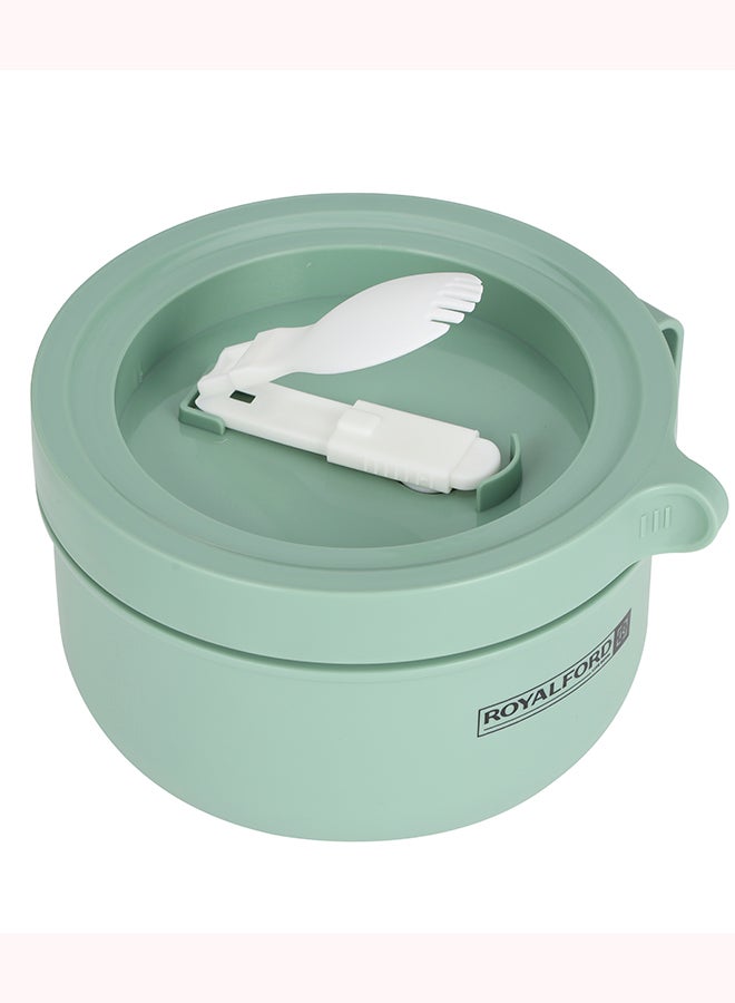 رويال فورد Lunch Box, 850ml Stainless Steel Lunch Box, RF11103 | Lunch Box For Adults, Kids, Teenage | Food-Safe Material Food Storage Container | Leak-Proof and Convenient To Carry Lightgreen 850Liters  - Image 2