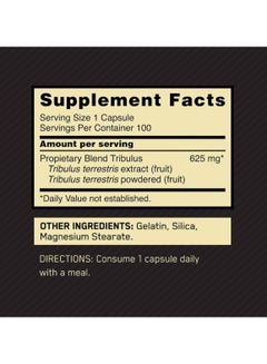 Optimum Nutrition Tribulus 625, 100 Capsules  - Image 2