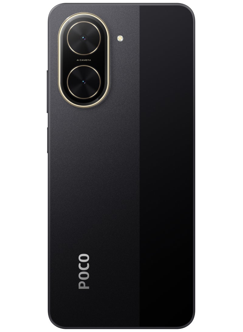 شاومي هاتف POCO C71 ثنائي الشريحة باللون الأسود وذاكرة الوصول العشوائي (RAM) سعة 3 جيجابايت وذاكرة تخزين داخلية 64 جيجابايت ويدعم تقنية الجيل الرابع - الإصدار العالمي  - Image 2