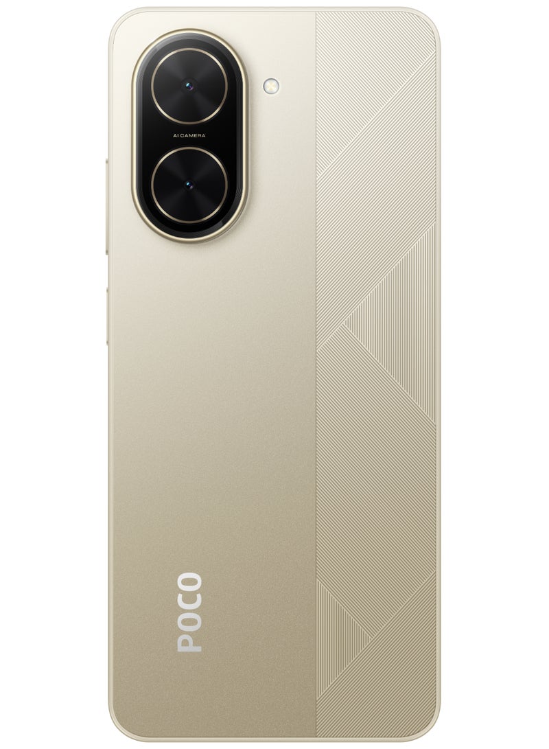 شاومي هاتف POCO C71 ثنائي الشريحة باللون الذهبي وذاكرة الوصول العشوائي (RAM) سعة 4 جيجابايت وذاكرة تخزين داخلية 128 جيجابايت ويدعم تقنية الجيل الرابع - الإصدار العالمي  - Image 2