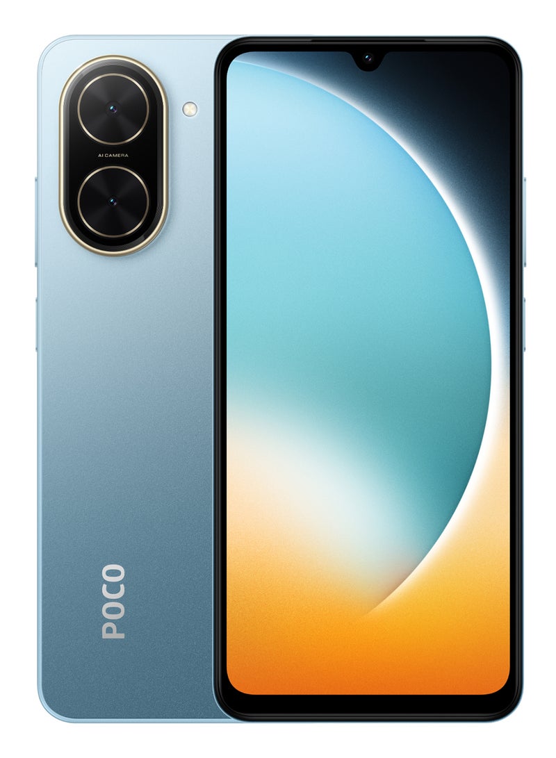 شاومي هاتف POCO C71 ثنائي الشريحة باللون الأزرق وذاكرة الوصول العشوائي (RAM) سعة 3 جيجابايت وذاكرة تخزين داخلية 64 جيجابايت ويدعم تقنية الجيل الرابع - الإصدار العالمي  - Image 1