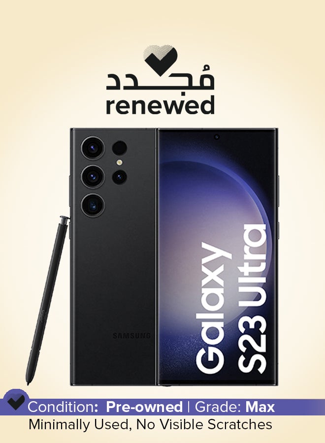 Samsung Renewed - Galaxy S23 Ultra 5G Dual SIM Phantom Black 12GB RAM 256GB - International Version - Image 1