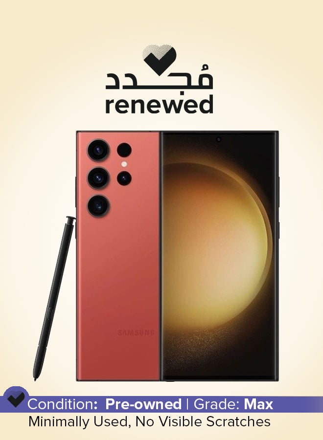 سامسونج Renewed - Galaxy S23 Ultra 5G Dual SIM Red 12GB RAM 512GB - International Version  - Image 1