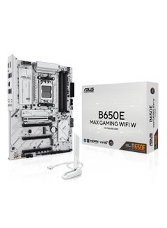 أسوس B650E MAX GAMING WIFI W ATX Motherboard, AMD AM5 Socket for Ryzen 9000/8000/7000, DDR5 up to 256GB 8000+MT/s, PCIe 5.0 x16 & M.2, 3x M.2, 4x SATA, Wi-Fi 6E, Bluetooth 5.3, 2.5Gb Ethernet, HDMI 2.1, DisplayPort 1.4, USB-C, RGB, BIOS FlashBack, Aura Sync | 90MB1M00-M0EAY0  - Image 1