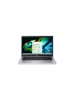 Acer Aspire 3  Laptop With 14-Inch Full HD Display, Core i3-N305 Processor/8GB RAM/128GB SSD/Intel UHD Graphics/Windows 11 English Pure Silver  - Image 1