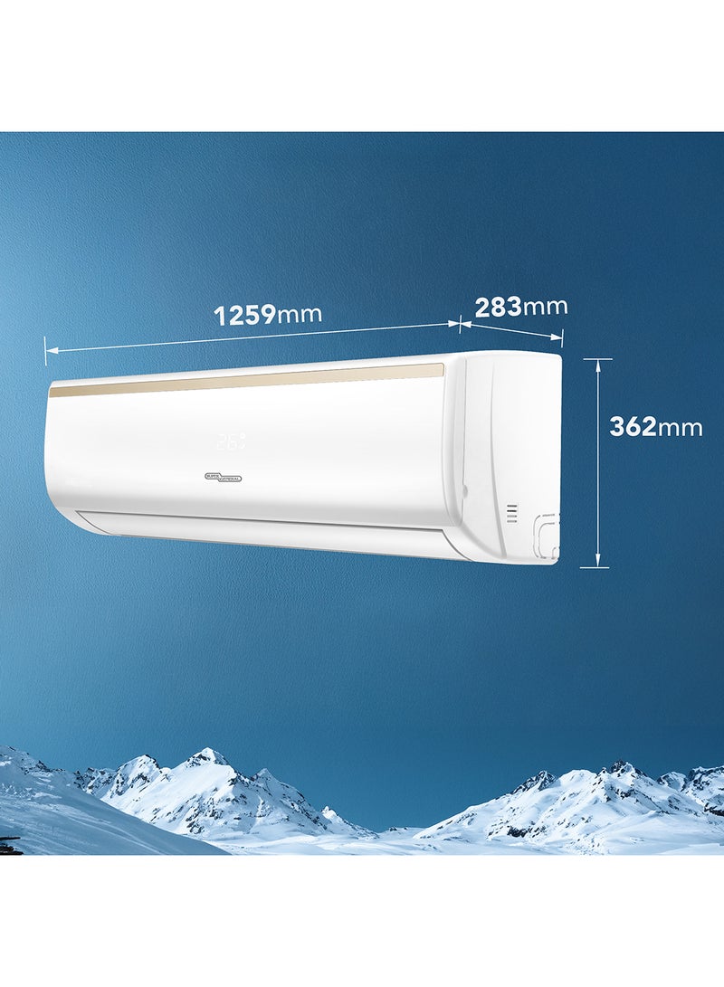 Super General 1 Ton Split Air Conditioner, T3 Rotary Compressor, T1 - 12,500 BTU, T3 - 11,000 BTU, Gold Fin, R-410A Energy Efficient, 4-Way Swing, Turbo Mode, Sleep Mode, Eco Mode, White, SGS121AE SGS121AE White - Image 3