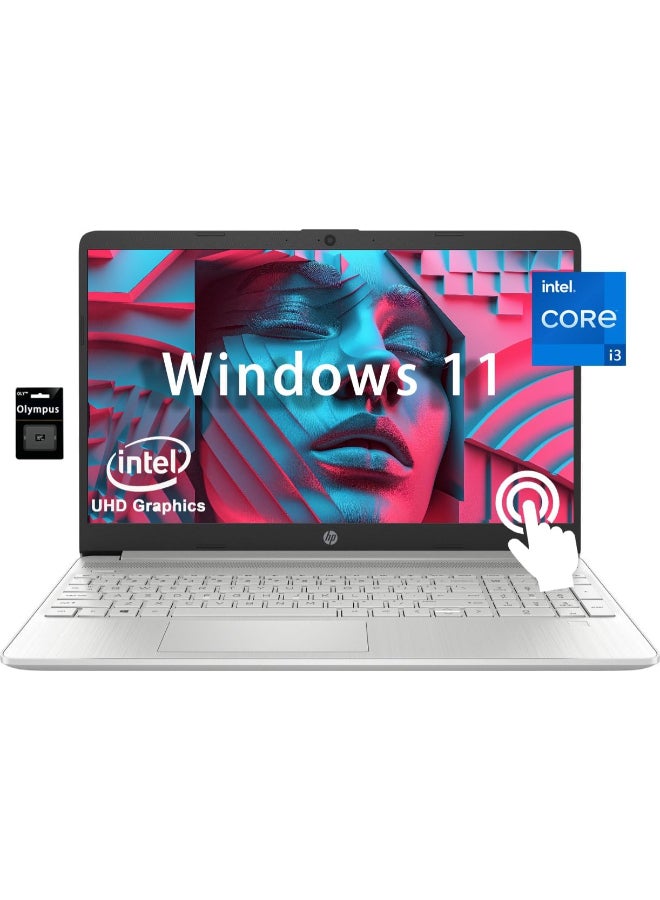 HP - Newest Laptop With 15.6-Inch Full HD Display, Core i3-1215U Processor/16GB RAM/1TB SSD/Intel UHD Graphics/Windows 11 Home English Natural Silver - Image 1